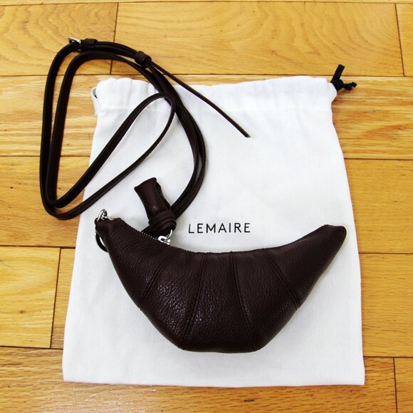 BNWT SS25 LEMAIRE CROISSANT COIN POUCH BROWN - Picture 5 of 8